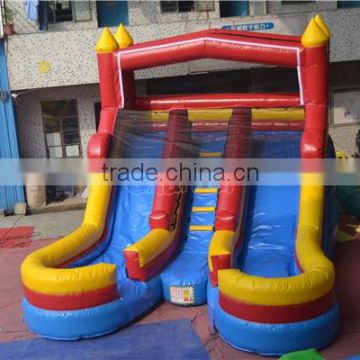 commercial grade double lane inflatable water slide with pool