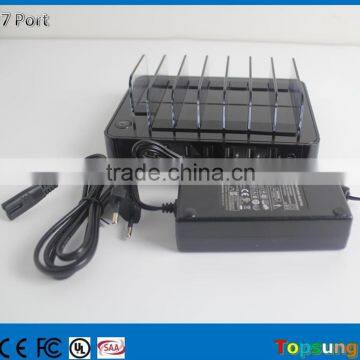 2016 New 7 ports high speed usb mobile phone charger for smart phone ul approval