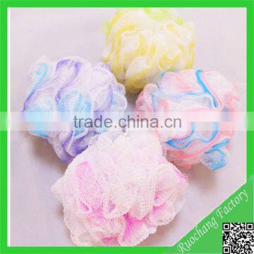 High quality PE loofah mesh bath sponge wholesale for promotion