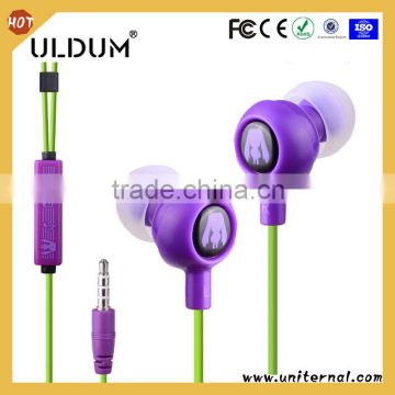 China supplier heavy bass carton funny cute earphone for children student