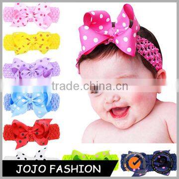 Luxury baby elastic headband bow Big Hair Bow Lovely Baby Girl Headband Baby Hair Accessories