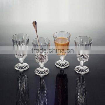 nice 4pcs glass coffe cups with no handle