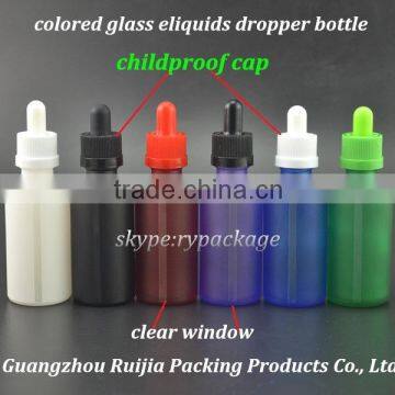 30ml Matte Frosted White Black Red Glass Dropper Bottle 1oz Square Shape photo-6