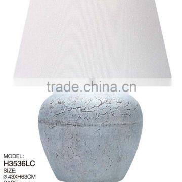 hand doing high quality ceramic table lamp