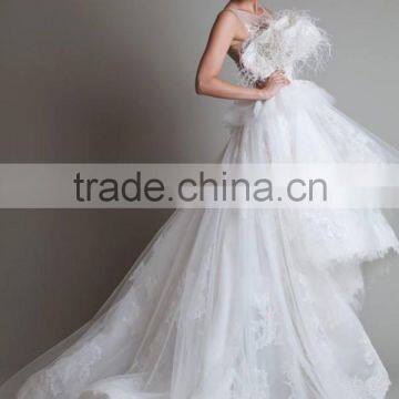 ( MY20150907G ) MARRY YOU High Quality Ruffle Skirt Sexy Short Front Long Back Buying Wedding Dress From China