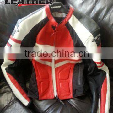 Motorbike Men Leather jacket with Hood/ Fashion Style Biker jacket