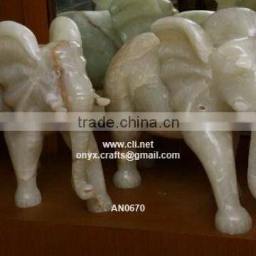 Onxy Elephant Figurines