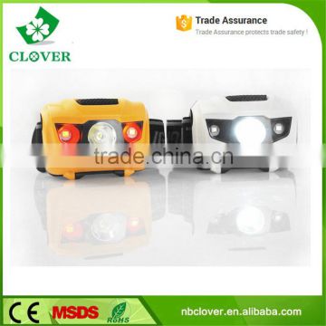 3 modes 1w +2 red led ABS material dual light source 120 lumens led headlamp                        
                                                                                Supplier's Choice