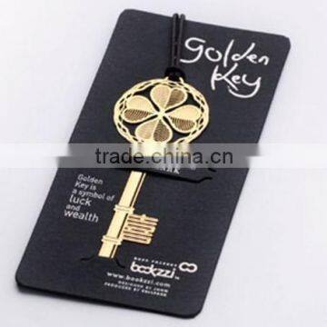 Metal key shape promotion gold book marker