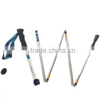 5 Sections Alumium7075 Telescopic Adjustable Trekking Pole Nordic Folding Walking Stick Hiking Pole photo-2