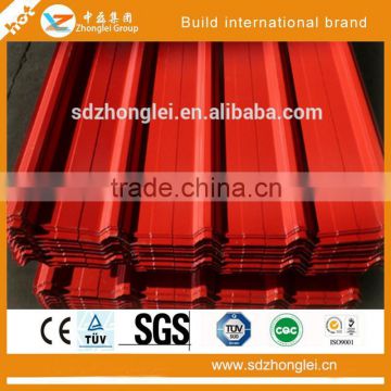 Made in China Red Blue Color Galvanized Corrugated Roofing Sheet