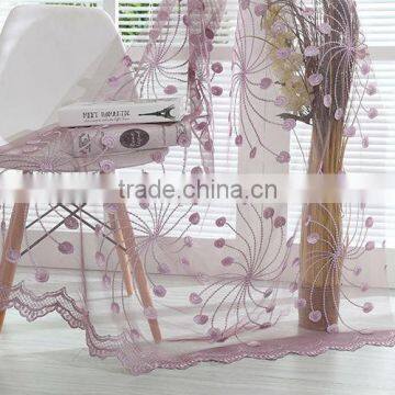 2016 Popular Dubai embroidered design sheer curtain fabric for church curtains