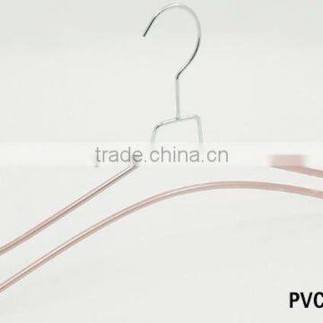 PVC Red Coated Metal Hanger,Single line metal hanger coated PVC
