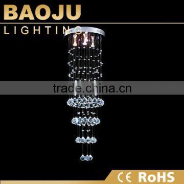 High Power Ribbed Glass Pendant Light Round and Square Shape