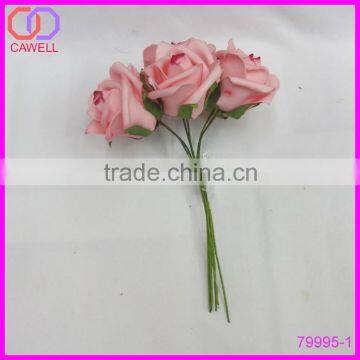 7cm pink artificial pe rose flower foam