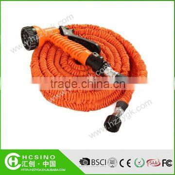 Retractable garden hose pipe with high pressure sprayer,rubber water garden hose pipe