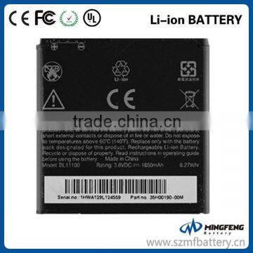 Gb t18287-2000 3.7v li-ion battery BL11100 For HTC T328D T328T T328W