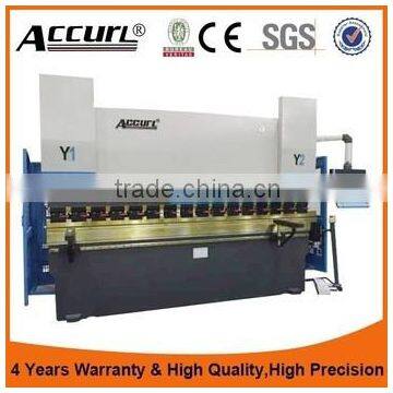 CNC Press Brake 100 tons 2500mm long with CNC crowning and 4 axis Delam DA66T CNC controller