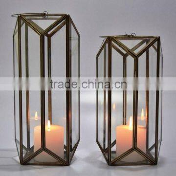 Decorative Antique Brass Glass lanterns in various designs for home decoration