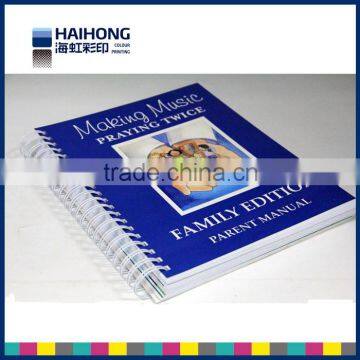 Print hardcover wire bound book with high quality