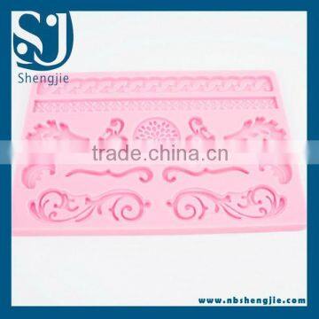 Trade Assurance Hot Selling Chantilly Lace Large Mat Cake Decorating Silicone Mold Cake Lace Mat photo-2