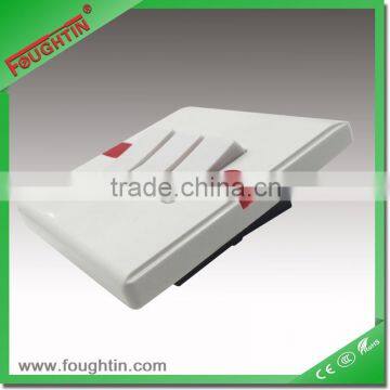 3G 2W White Color Electrical Switches Home Wall Plastic Push Button Switch