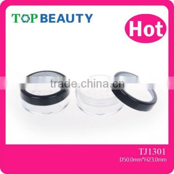 TJ1301-1 Round clear cosmetic loose powder jar packaging