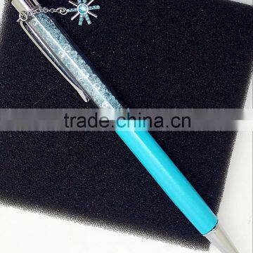 Beautiful Crystal Ball Pens With Sun Flower Pendant for Christmas Gifts or Wedding Gifts