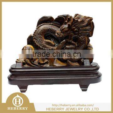 semi-precious gemstone Chinese style crystal dragon carving decoration