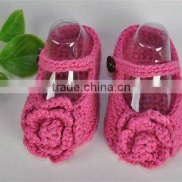 2015 new season 100%cotton hand infant crochet booties baby 3D wholesale sock