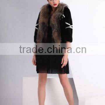 Fashion genuine mink fur coat for women MC661