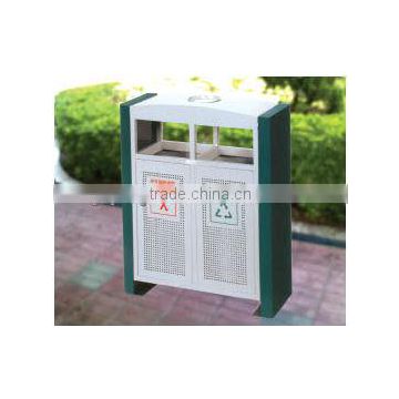 Stainless Steel Material folding trash bin with ash urn on top