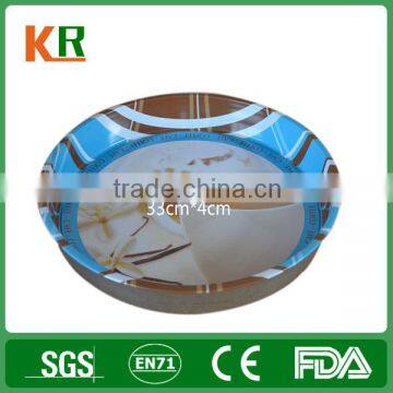 2015 hot sale round metal tray serving fruit/metal tray for food