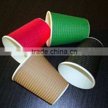 2016 New Design With 8oz/10oz/12oz Ripple Wall Paper Coffee Cups for Hot Drink From China photo-2