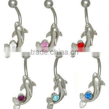 Hot Dolphin Belly Button Ring body piercing jewelry