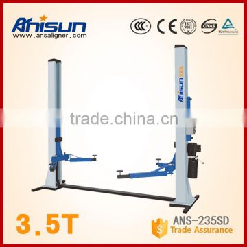 3.5 ton two pole car lift manual lock with CE approval