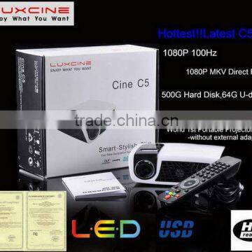 15% off Promotion!!! C5 led projector 4000 lumens with USB+TV+2HDMI