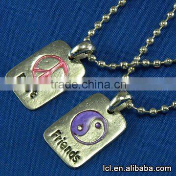 Custom logo best friend necklaces, hot sale best friends forever necklaces