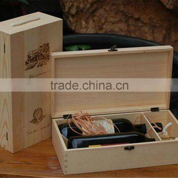 2 Bottles Wood Wine Box,China Wine Box,gift Boxes for Wine Bottles photo-3