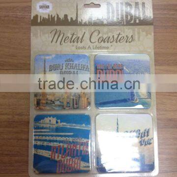 tea cup set metal tin coaster
