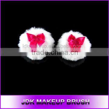 White Round Plush Cosmetic Makeup Puff