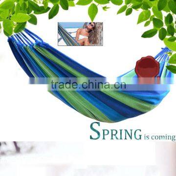 Double Canvas Hammocks Portablecot Bed With Stand For Family/stainless Steel Hammock Stand photo-2