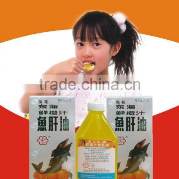 FISH LIVER OIL EMULSION WITH FRESH ORANGE JUICE