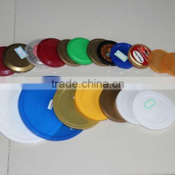 colorful PE plastic lid for tin cans