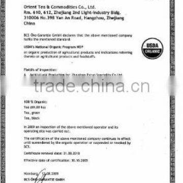 BCS Organic Tea Certification