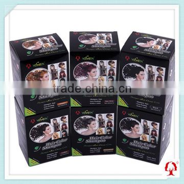 Professional hair color shampoo herbal nutural hair color shampoo