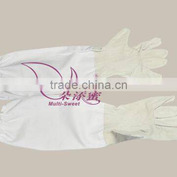 2016 high quality leather bee gloves/bee protective glove for beekeeper