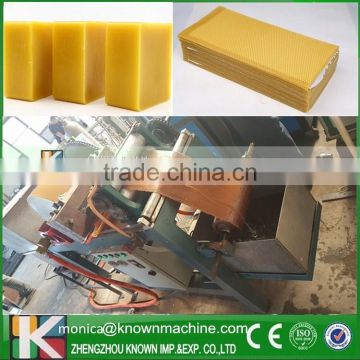 Electric beeswax foundaiton sheet flat making machine and embosser