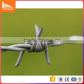 high zinc anti rust 40-60 g zinc weight of barbed wire per meter length for sale