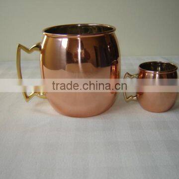 MINI SMALL MOSCOW MULE COPPER MUG PURE SOLID 100% COPPER NEW STLYE photo-2